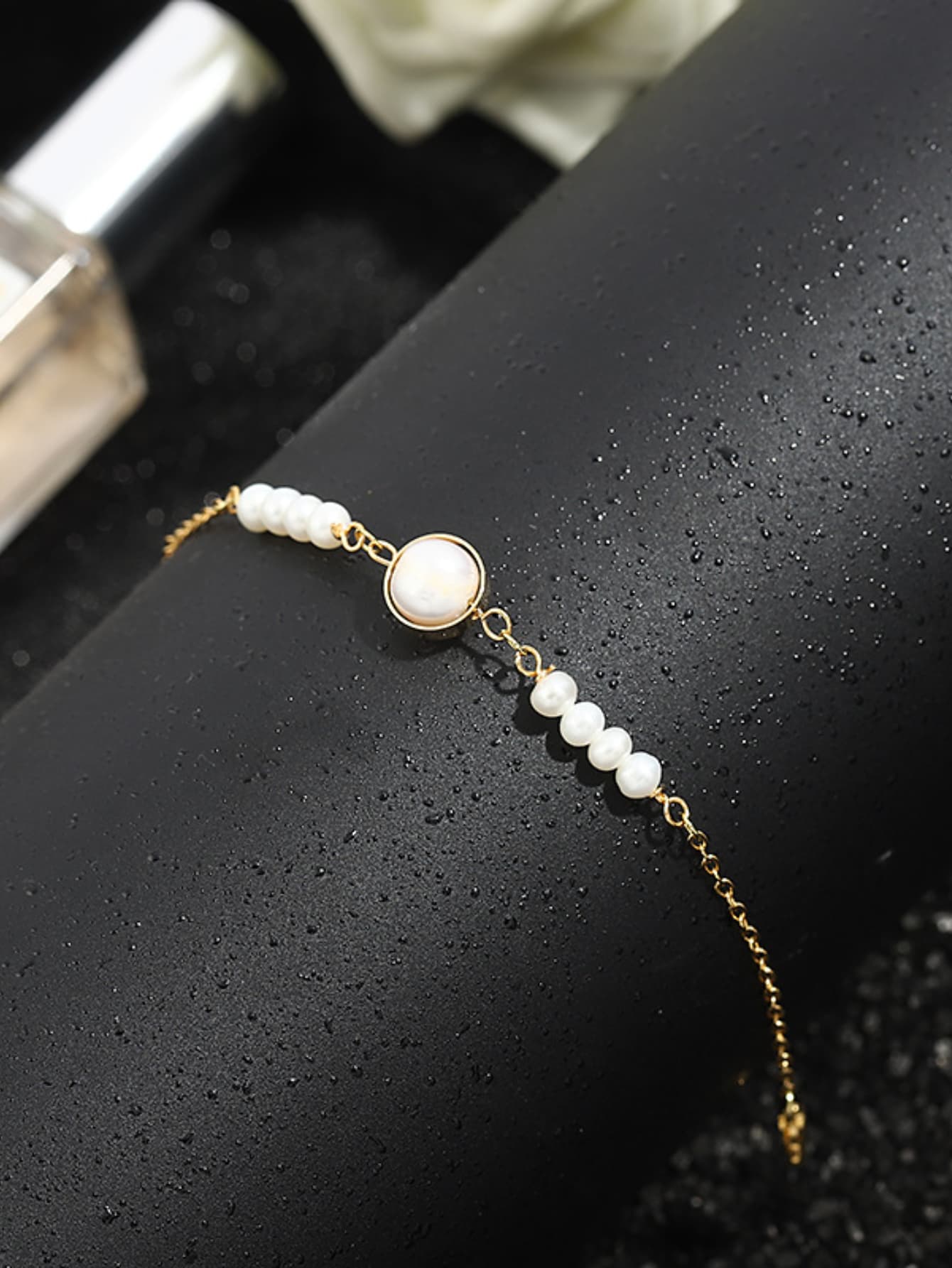 Bracelet retro chic avec perle