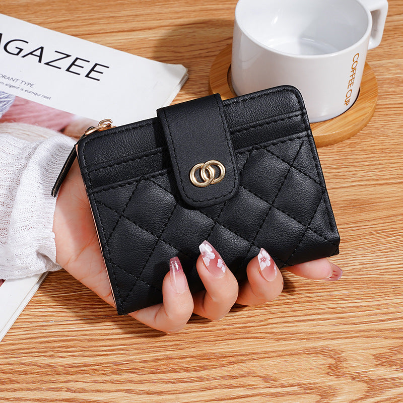 Portefeuille chic petit format Noir