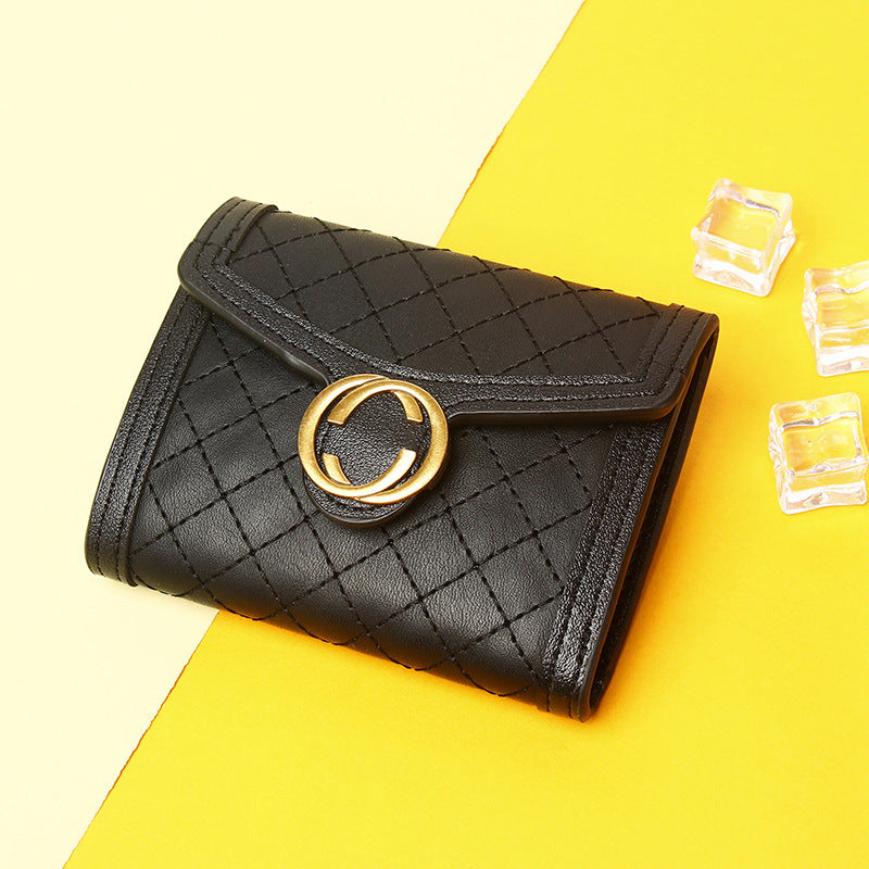 Petit portefeuille femme luxe noir