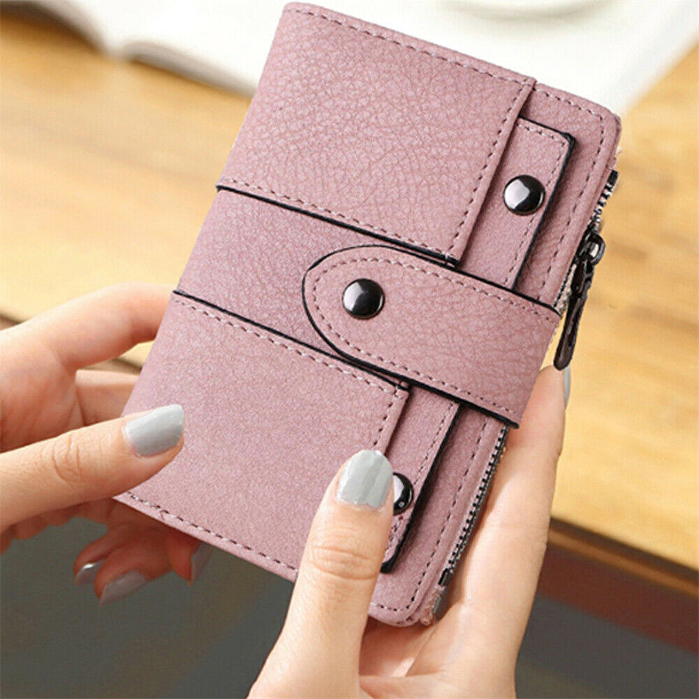 Petit portefeuille rose tendance femme