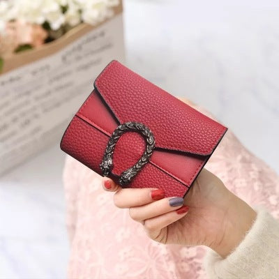 Petit portefeuille chic rouge