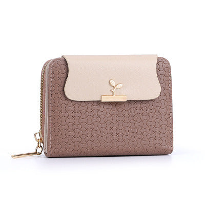 Petit portefeuille original femme marron