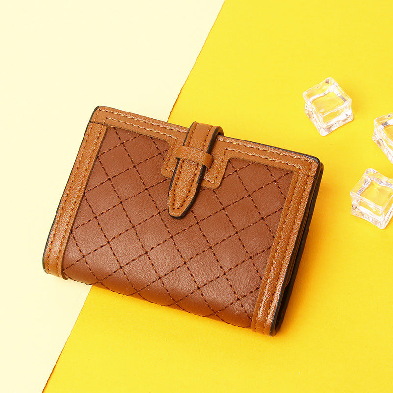 Portefeuille petit format élégant marron