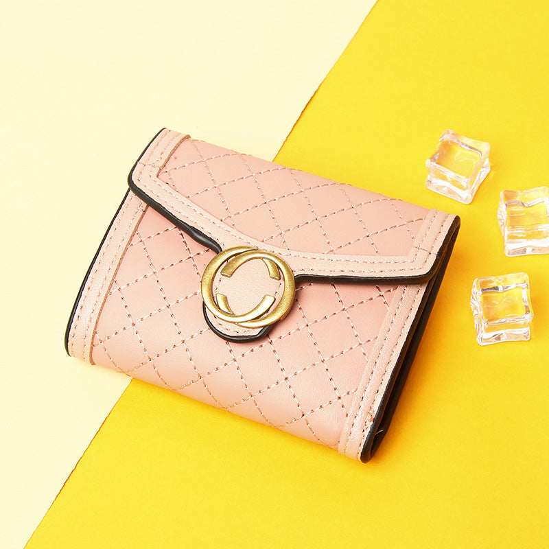 Petit portefeuille femme luxe rose