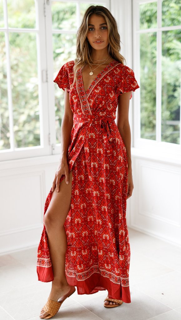 Robe bohème Amarante