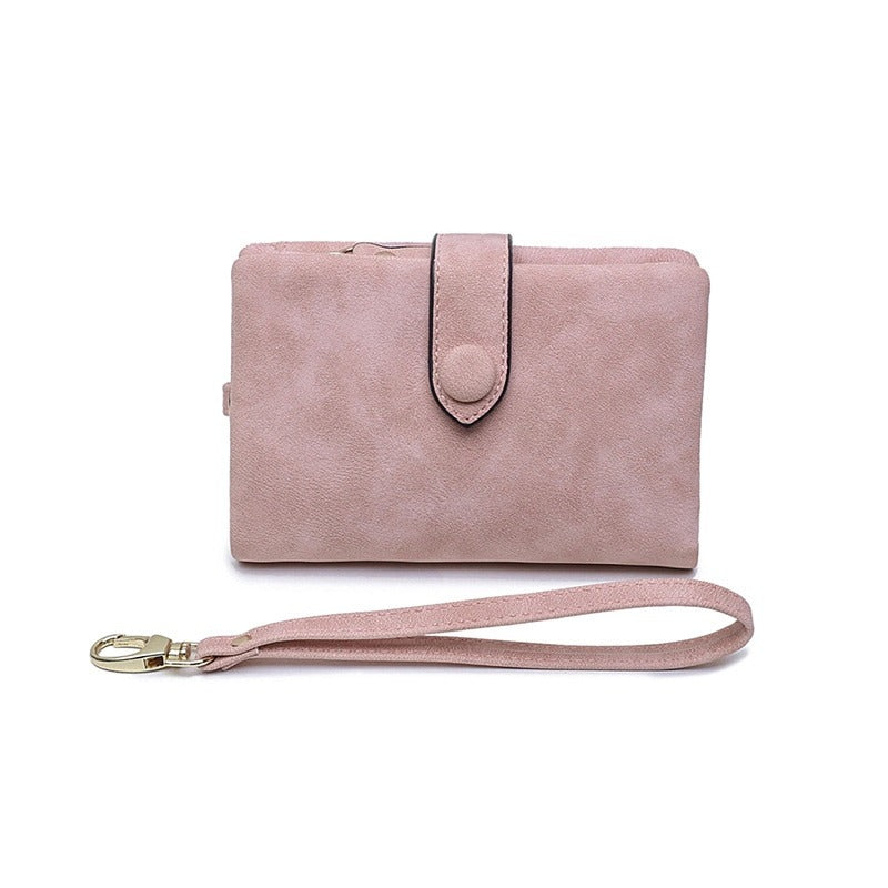 Petit portefeuille rose femme
