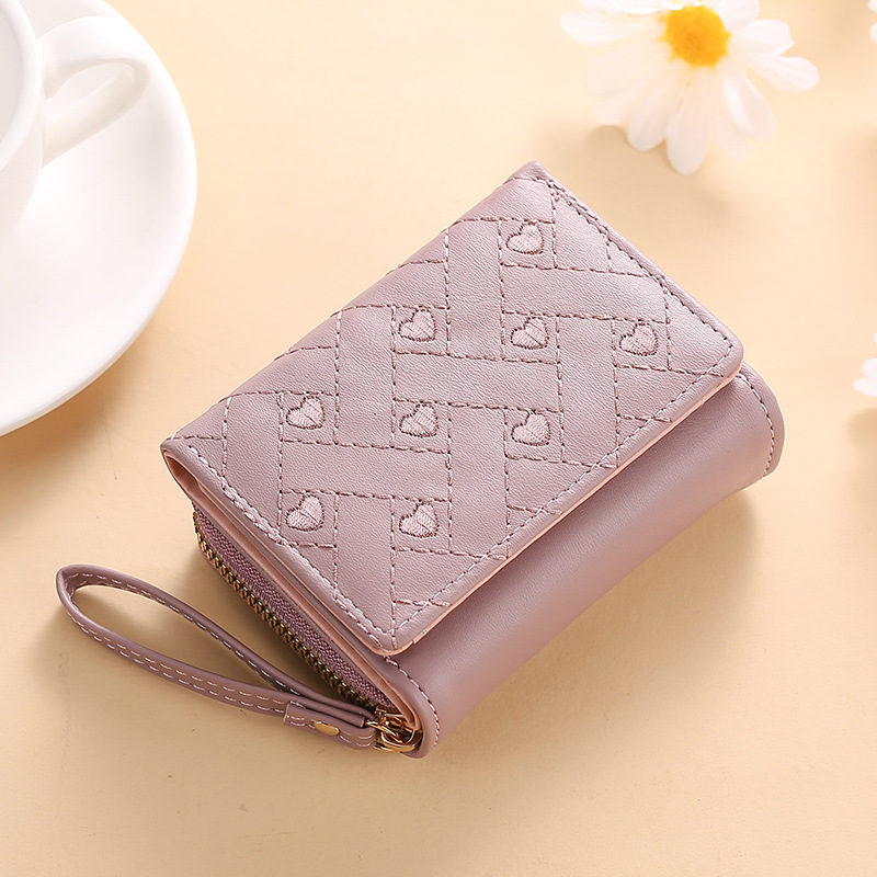 Petit portefeuille femme cœur