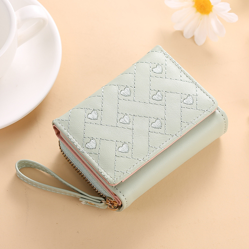 Petit portefeuille femme cœur