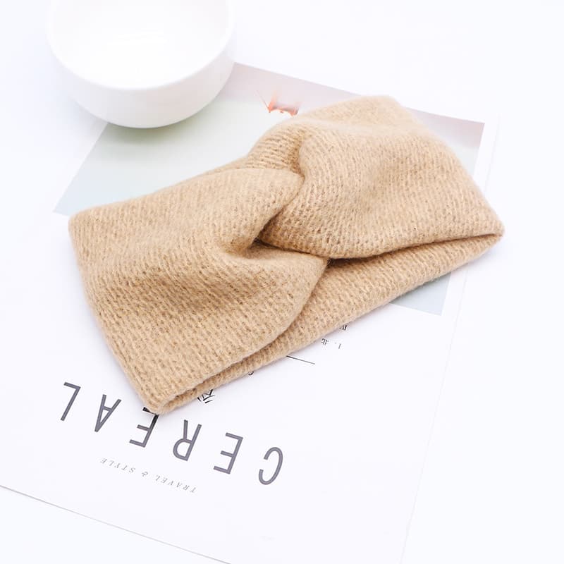 Bandeau en laine Tanya-Beige- - Belishop