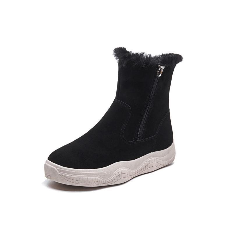 Bottes Martin pour femme en cuir avec fermeture éclair latérale