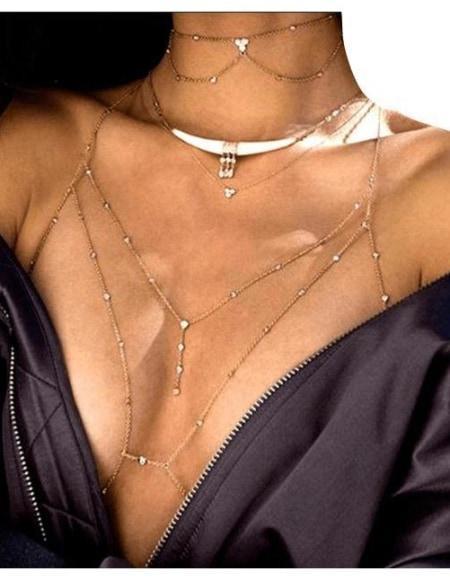 bijou de corps bohème or