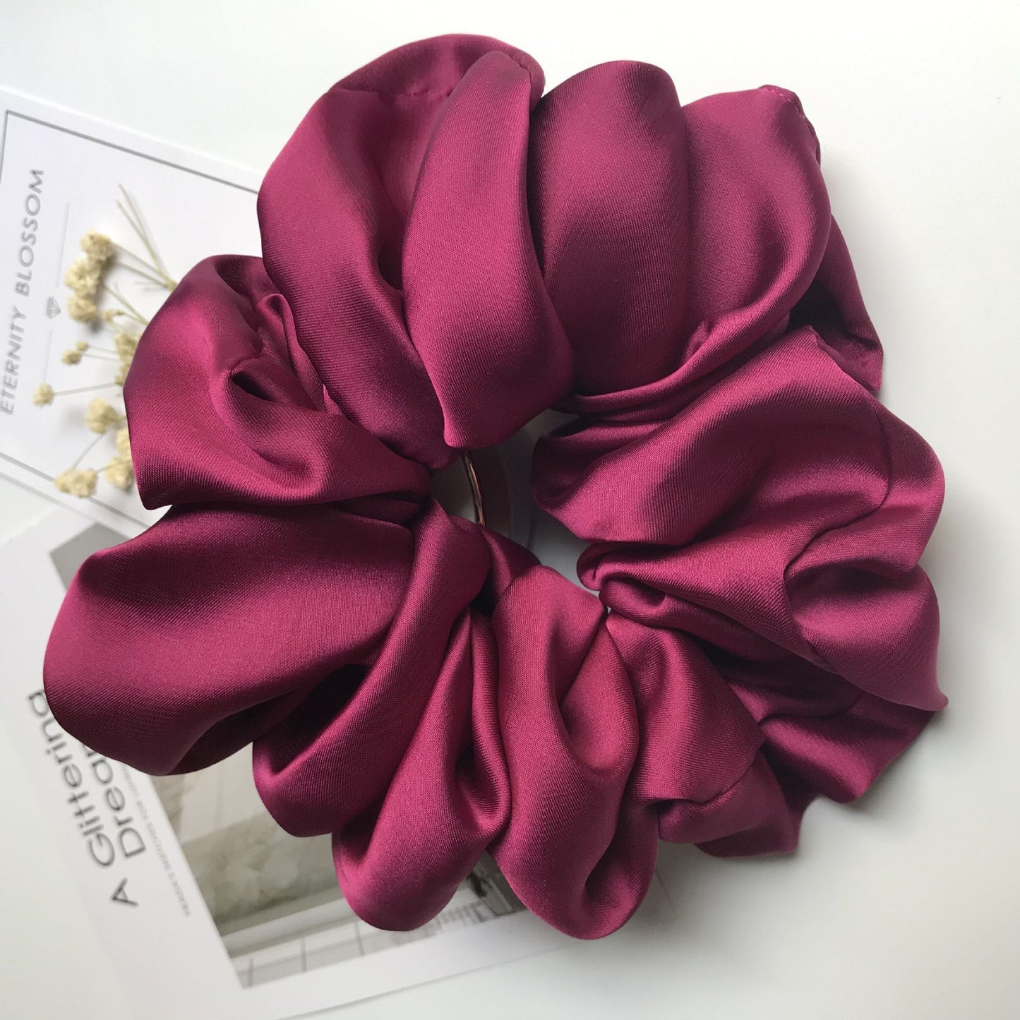 Chouchou XXL en soie-Burgundy- - Belishop
