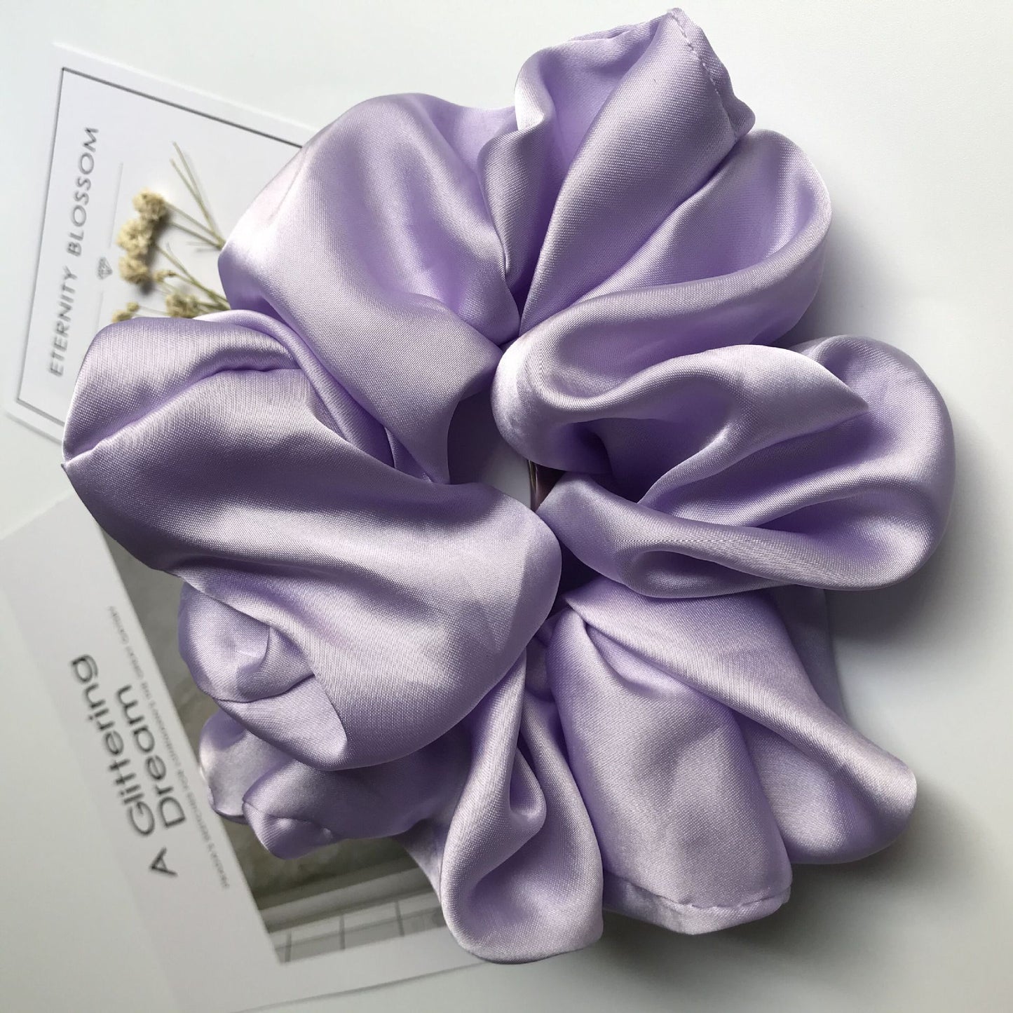 Chouchou XXL en soie-Violet- - Belishop