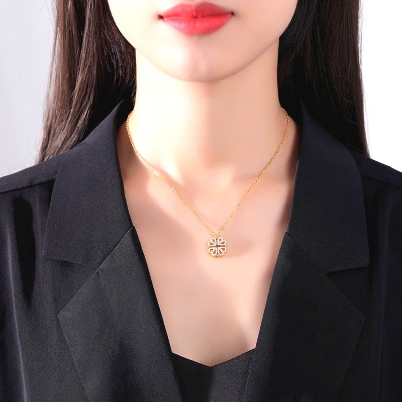 Collier Trèfle à 4 Coeurs- - Belishop