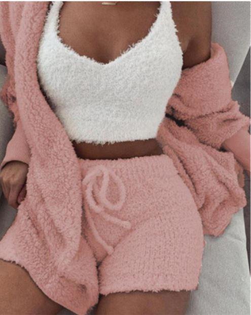 Ensemble pilou Rose : Gilet et short