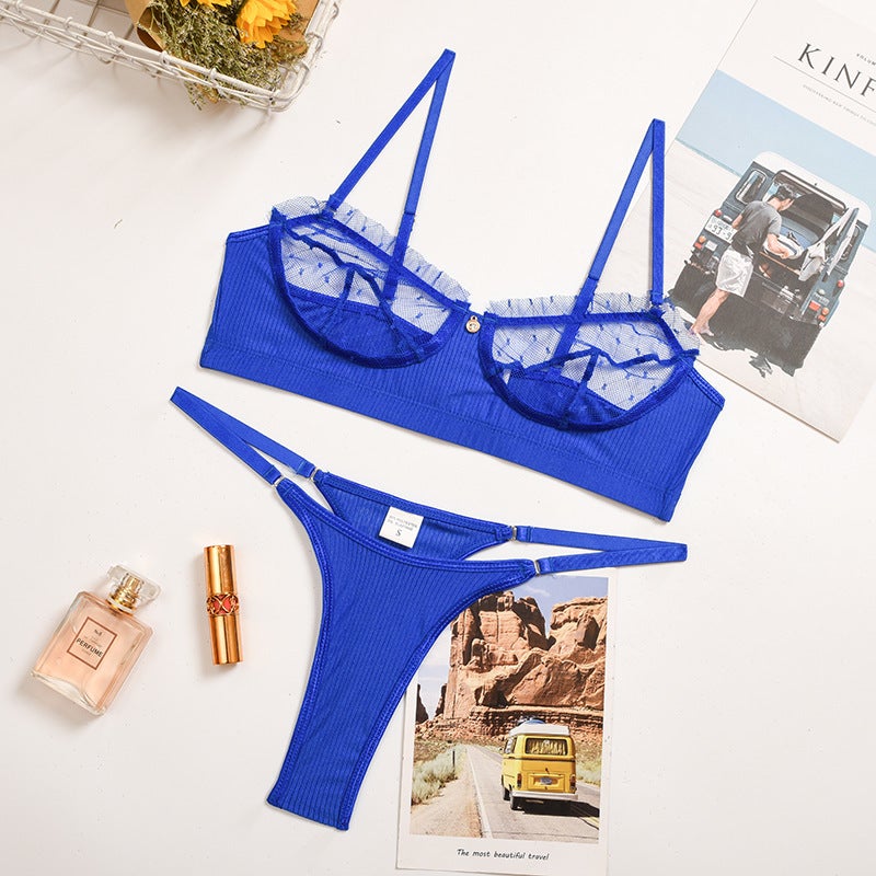 Ensemble de lingerie Emma-Bleu-L- - Belishop