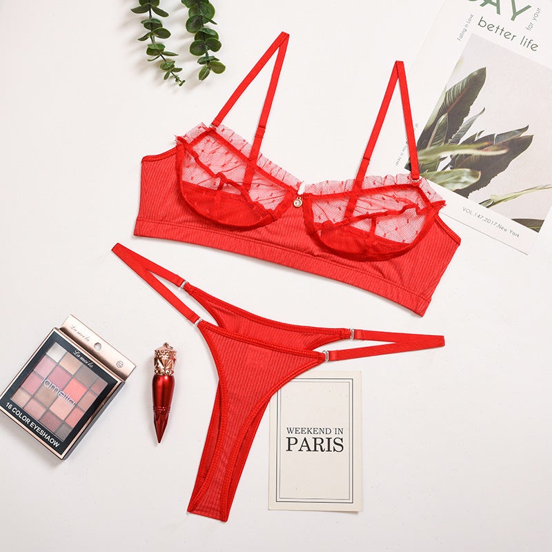 Ensemble de lingerie Emma-Rouge-L- - Belishop