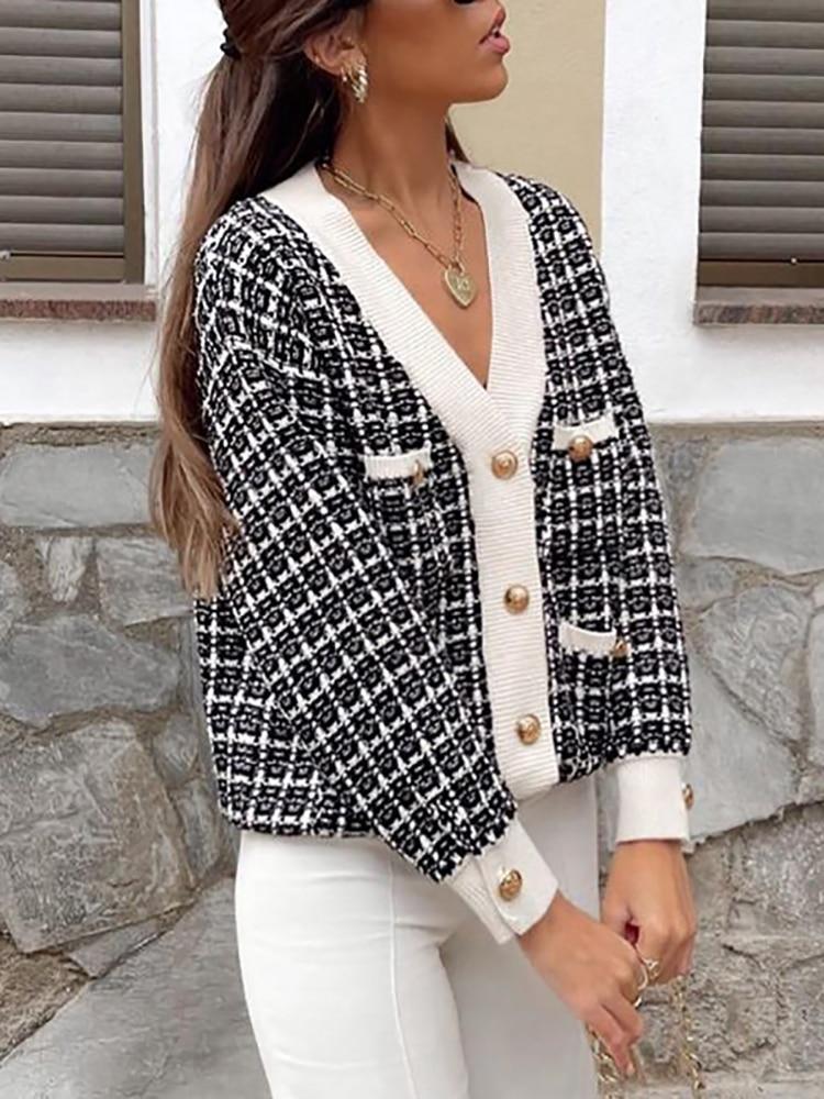 Gilet à carreaux Diana- - Belishop