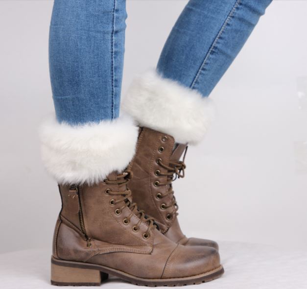 Guêtres Fourrure-Blanc- - Belishop