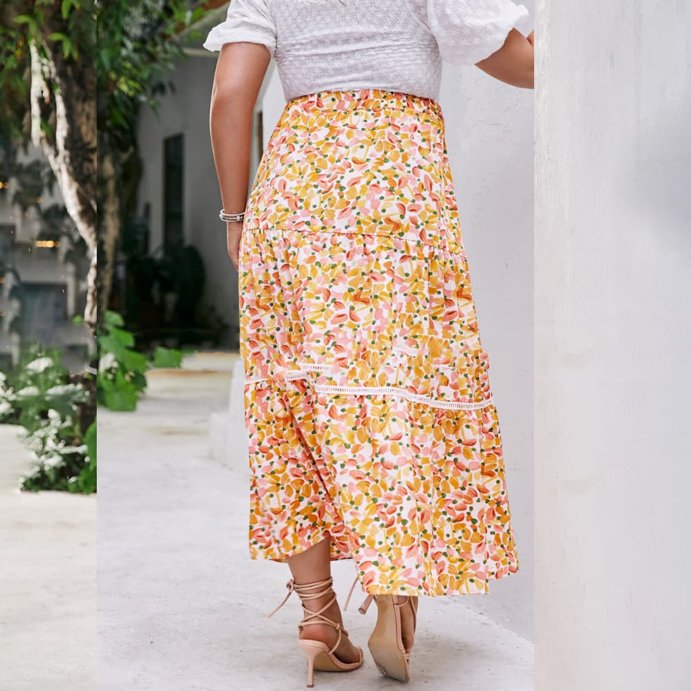 Jupe maxi jaune