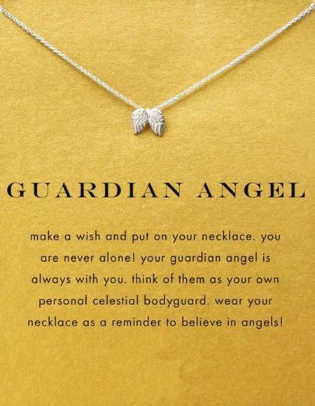 L'Ange Gardien : Collier Porte-Bonheur Argent-Ange Gardien- - Belishop