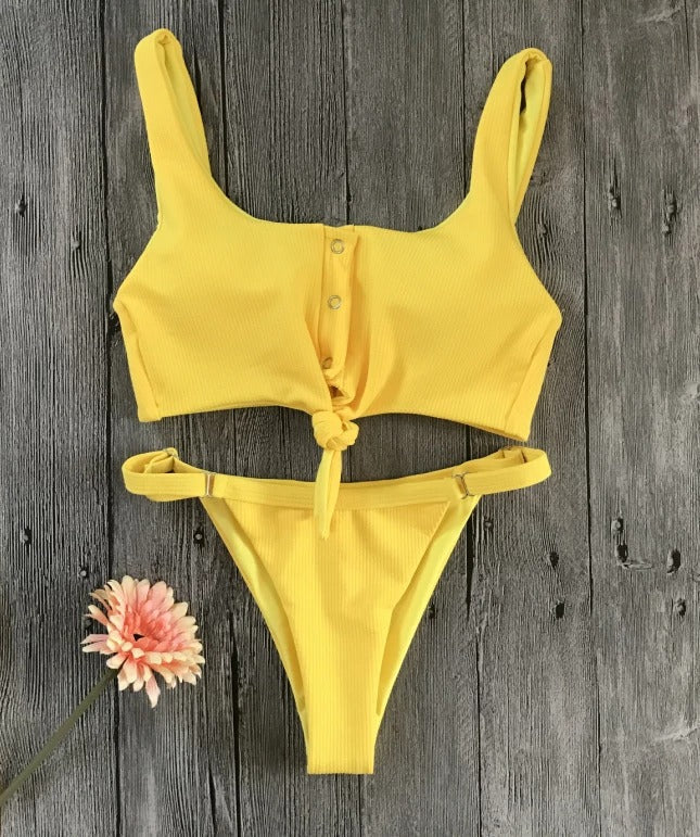 Maillot de bain deux pièces Malinea-Jaune-S- - Belishop