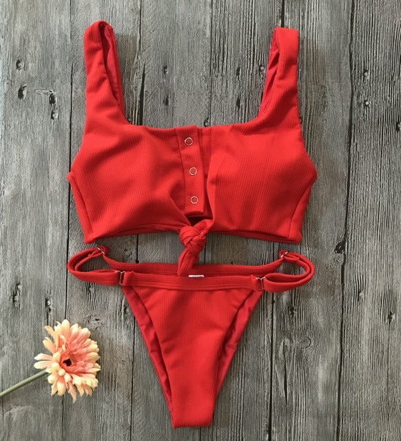 Maillot de bain deux pièces Malinea-Rouge-S- - Belishop