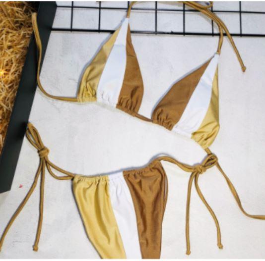 Maillot de bain deux pièces tricolore