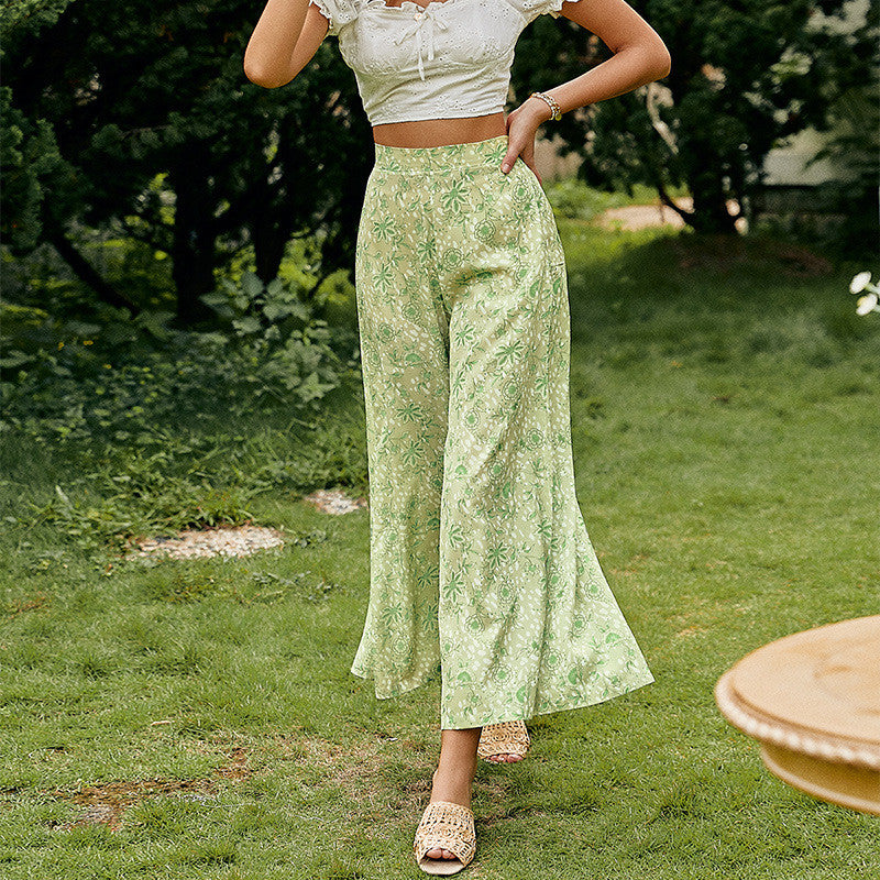 Pantalon bohême vert