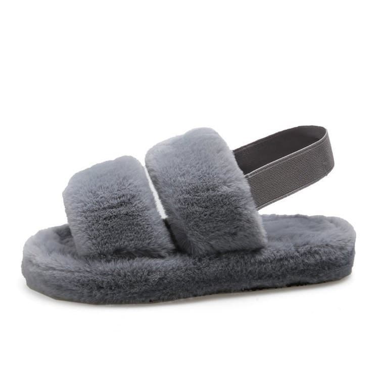 Pantoufles Cloé-36-37-Gris- - Belishop