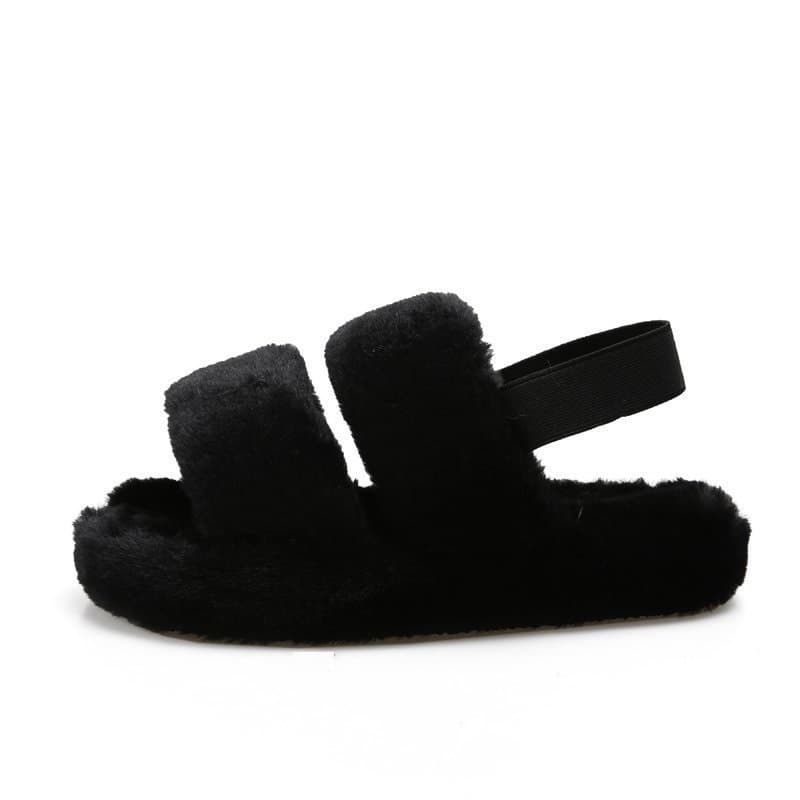 Pantoufles Cloé-36-37-Noir- - Belishop