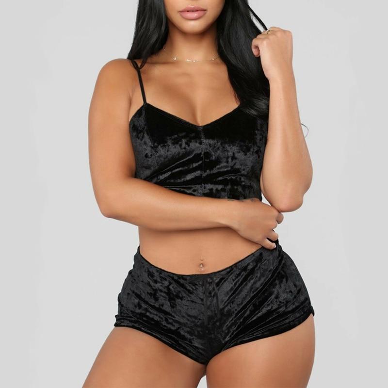 Pyjama deux pièces-Noir-S- - Belishop