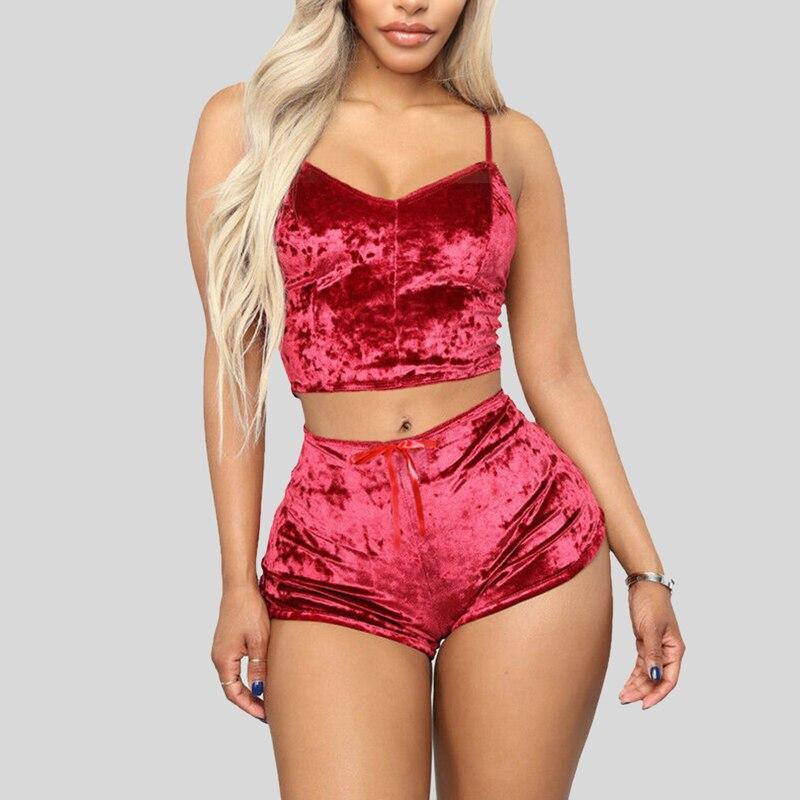 Pyjama deux pièces-Rouge-S- - Belishop
