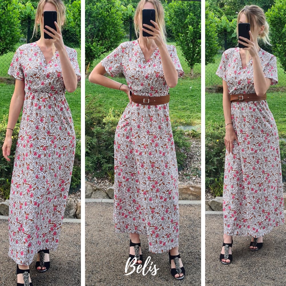 Robe bohème longue lottie Marron