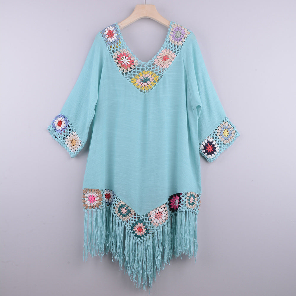 Robe de plage Micca-Bleu-Taille Unique- - Belishop