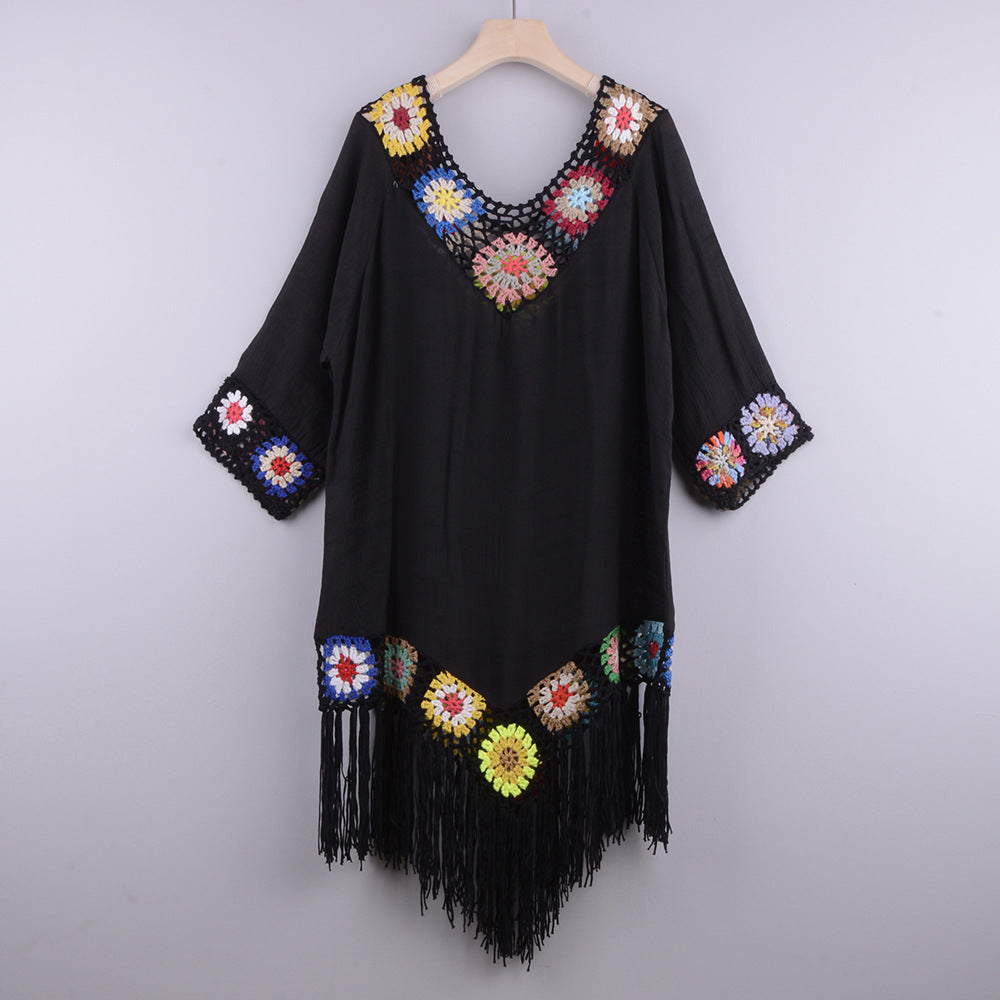 Robe de plage Micca-Noir-Taille Unique- - Belishop