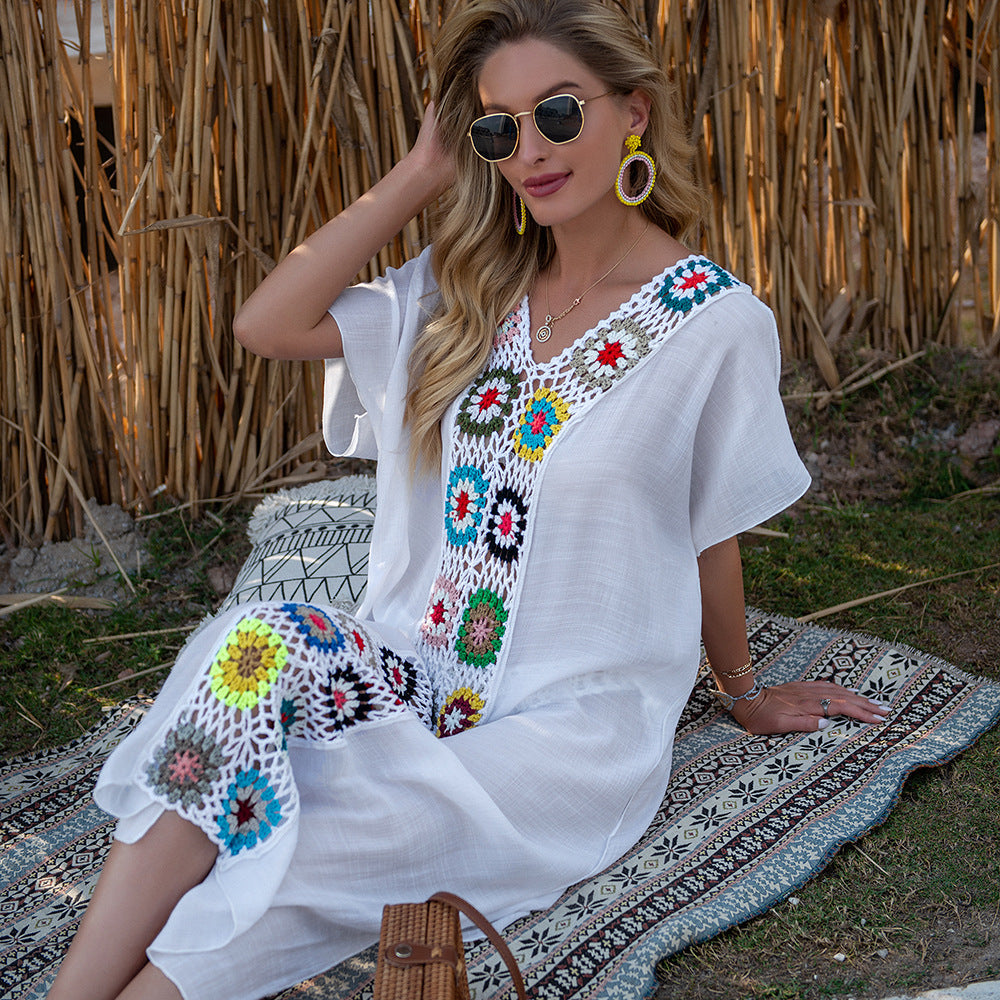 Robe longue de plage- - Belishop