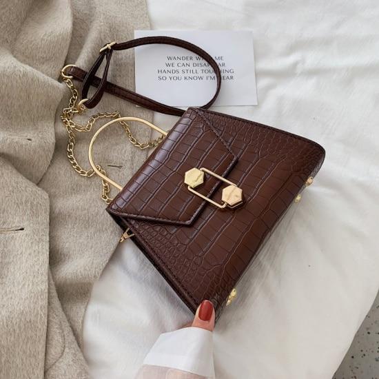 SAC À BANDOULIÈRE LEFTSIDE-Café-20cmx15.5cmx8.5cm- - Belishop