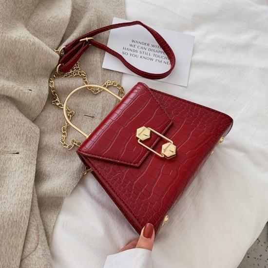 SAC À BANDOULIÈRE LEFTSIDE-Rouge-20cmx15.5cmx8.5cm- - Belishop