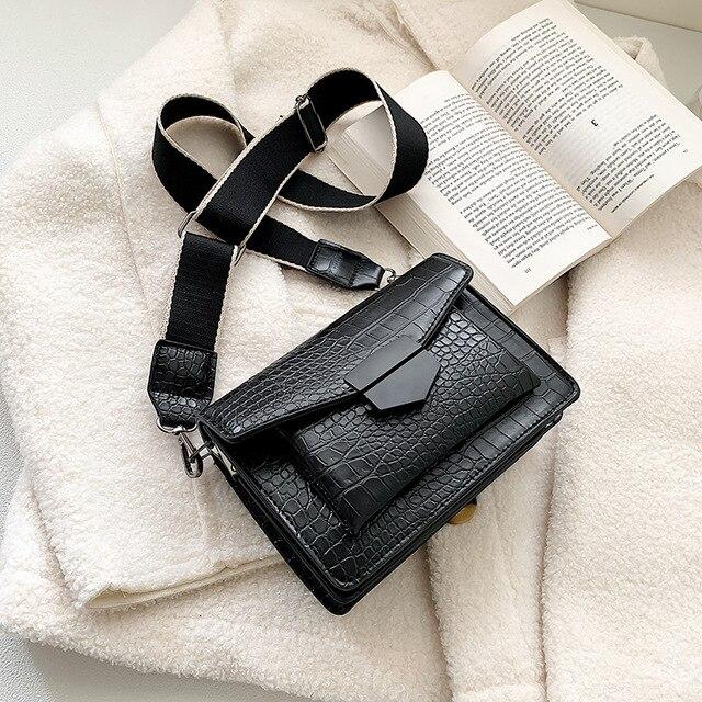 SAC À BANDOULIÈRE TIANCAI-Noir-19.5cmx14cmx6.5cm- - Belishop