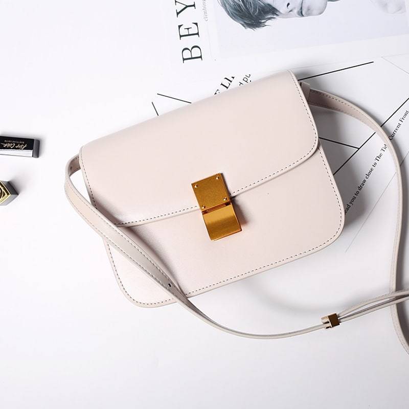 Sac à bandoulière Anna-23cmx8cmx18cm-Blanc- - Belishop