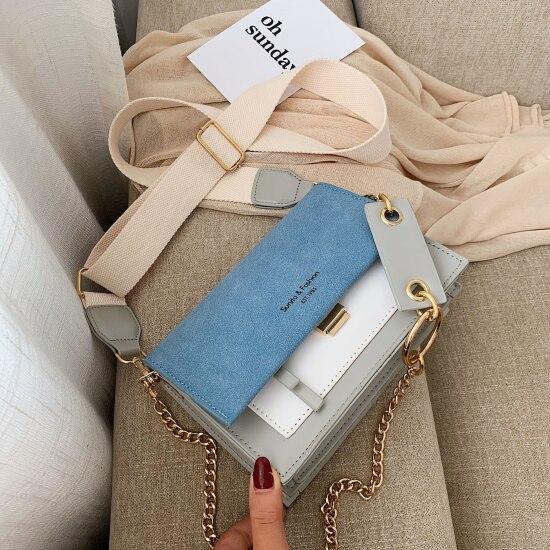 Sac à bandoulière Eva-Bleu- - Belishop