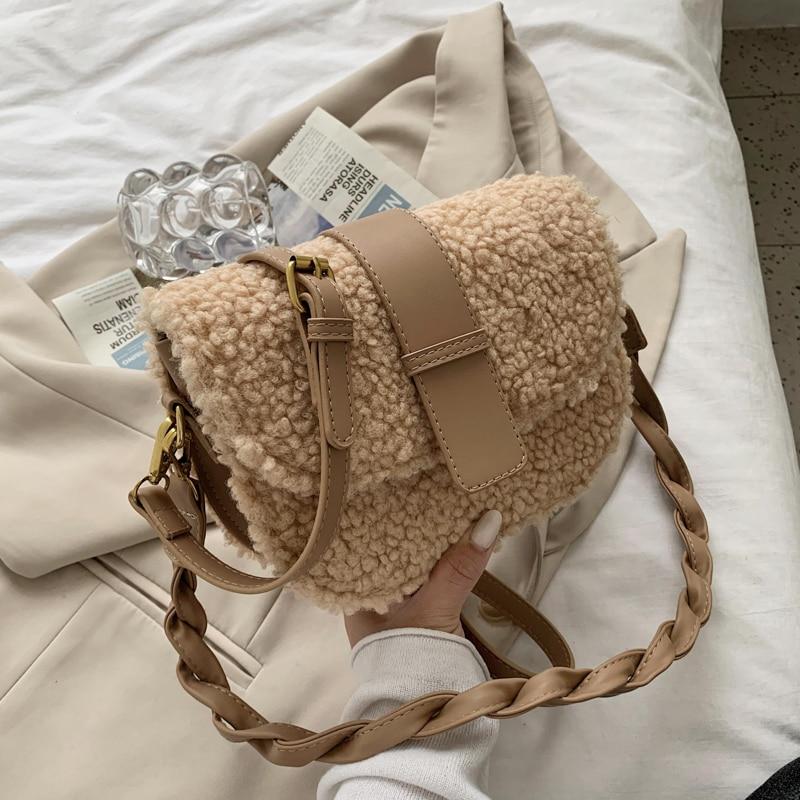 Sac à bandoulière Moumoute-Marron-21.5 X 9 X 17 CM- - Belishop