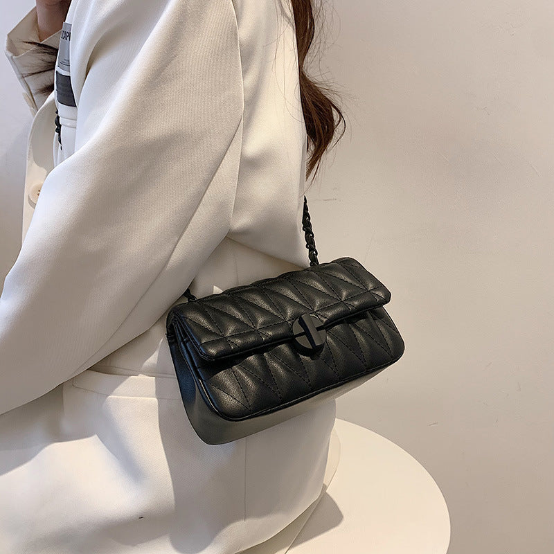 Sac à bandoulière matelassé Elly-Noir- - Belishop