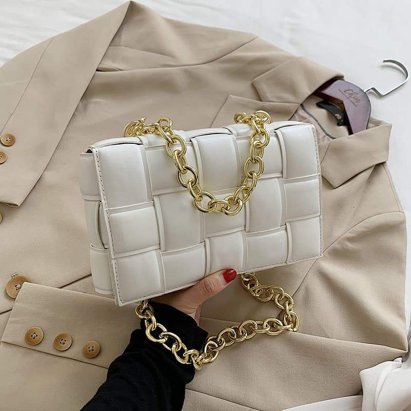 Sac à main Lucie-Blanc-Classique- - Belishop