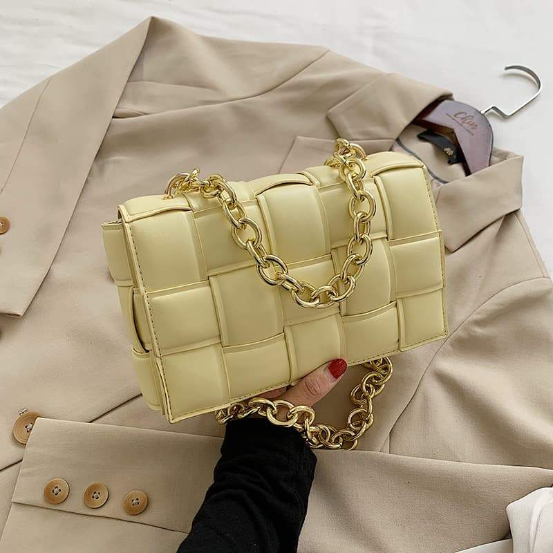 Sac à main Lucie-Jaune-Classique- - Belishop