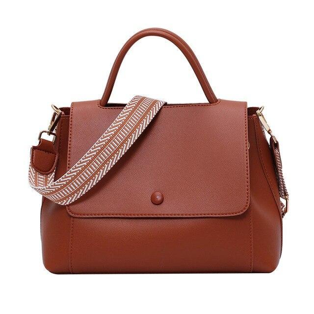 Sac à main à bandoulière VELUXO-Marron- - Belishop