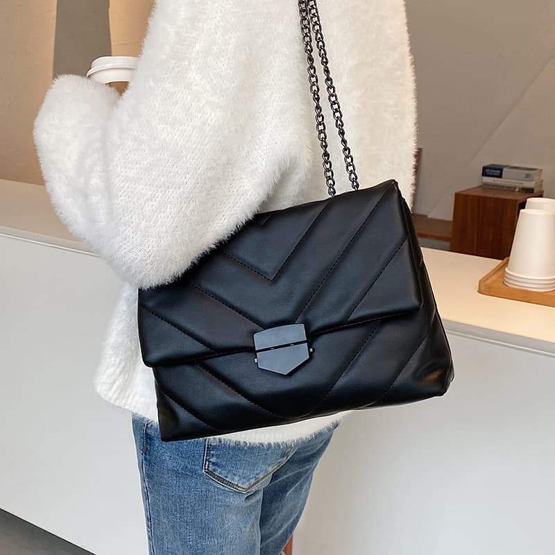 Sac matelassé Elsa-Noir (Bientôt en rupture)- - Belishop