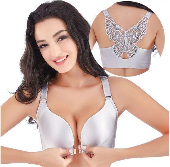 Soutien-gorge Papillon - Couleurs neutres-Blanc-Gris-75A- - Belishop