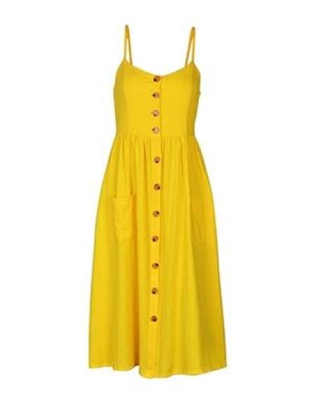 Robe à motifs Florida-Jaune-S- - Belishop